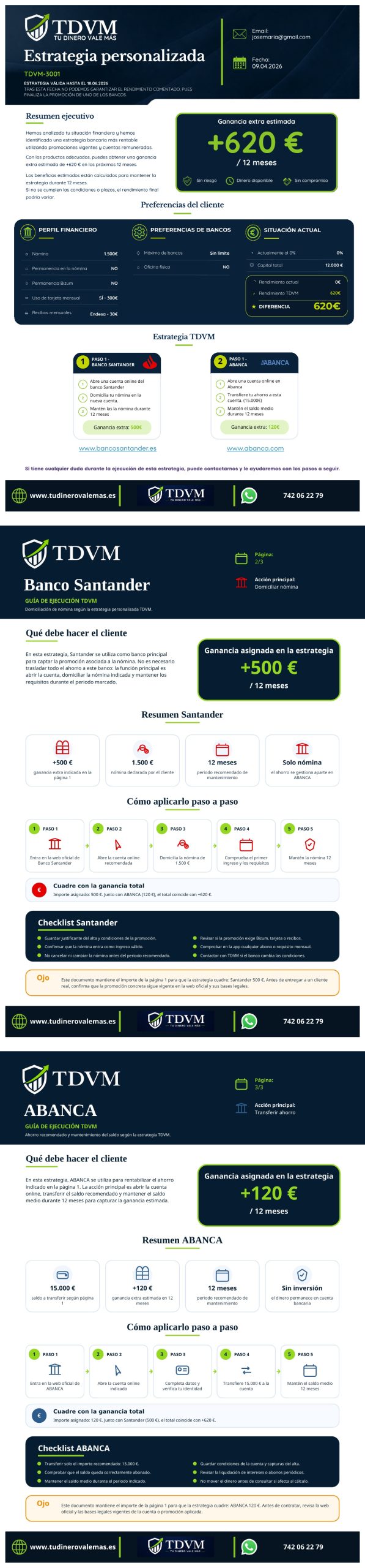 Ejemplo ampliado de estrategia TDVM